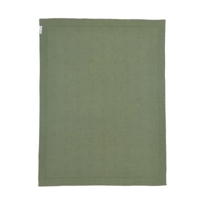 Meyco Ledikantdeken Mini Knots Forest Green 100x150cm