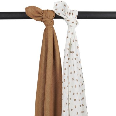 Meyco Multidoek Mini Panther Toffee 120x120cm 2-Pack