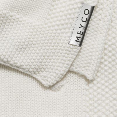 Meyco Wiegdeken Knots Offwhite 75 x 100 cm