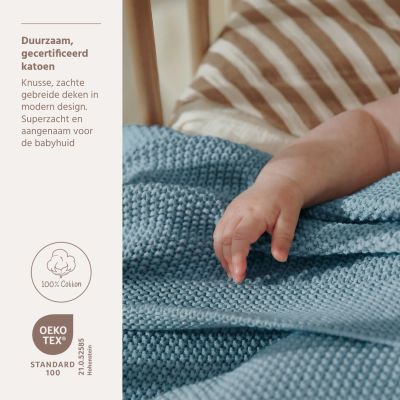 Meyco Deken Mini Relief Jeans Blue 100x150cm Meyco Deken Mini Relief Jeans Blue 100x150cm