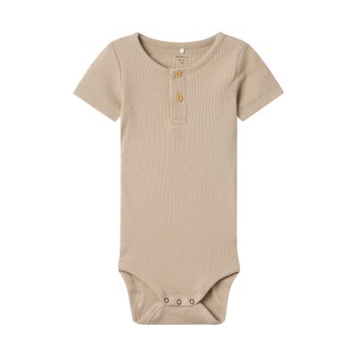 Name It Kab Button Korte Mouw Romper - Mt. 68 - Pure Cashmere