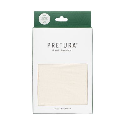 Pretura Ledikanthoeslaken Organic Wit60 x 120 / 70 x 140 cm