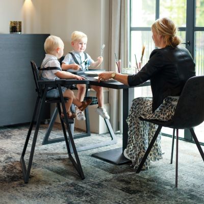 Puck Kinderstoel Plain Zwart