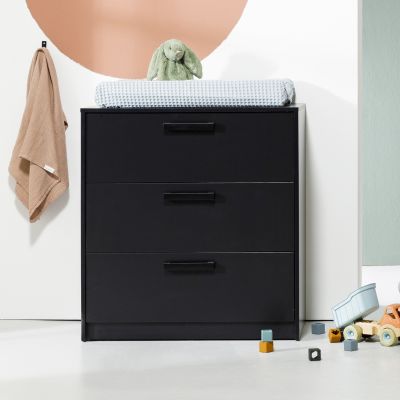 Europe Baby Nova Ledikant 60x120/Commode 3 Laden - Zwart