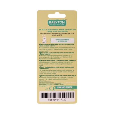 Babyton Vervangborstels Voor Sonische Tandenborstel - 2 Stuks