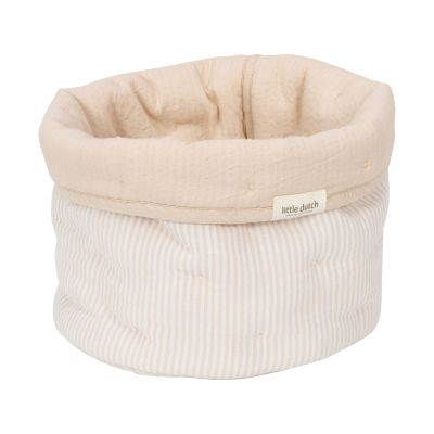 Little Dutch Pure Commodemandje Klein - Soft Beige Streep