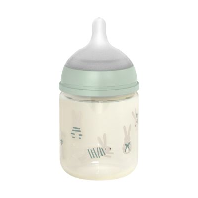 Suavinex Wonderland SX Pro S Glazen Fles - 120 ML - Konijn Groen