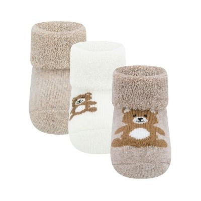 Ewers Babysokjes 3-Pack - Teddy Latte/Beige - Onesize
