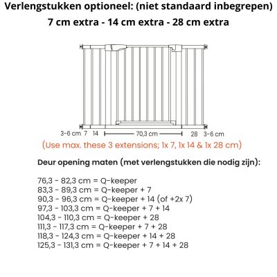 Qute Deurhekje Q-keeper zwart