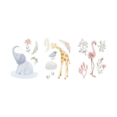 Little Dutch Muursticker Set - Blooming Safari - A3