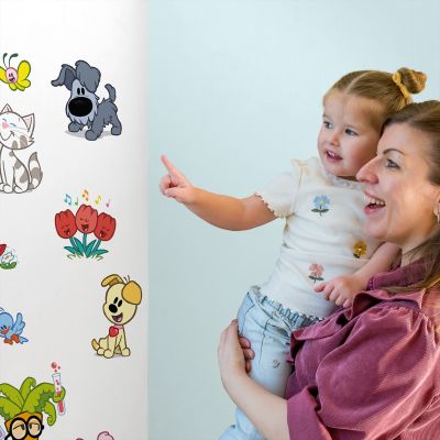Woezel & Pip Muurstickers A4 Set - Dieren Woezel & Pip Muurstickers A4 Set - Dieren
