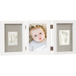 Happy Hands Baby Print Triple Frame Kit White Happy Hands Baby Print Triple Frame Kit White