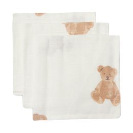 Jollein Monddoekje Hydrofiel Teddy Bear 3-pack