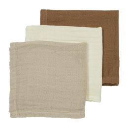 Meyco Monddoek Hydrofiel Pre-Washed Uni Offwhite/Sand/Toffee 30 x 30 cm 3-Pack Meyco Monddoek Hydrofiel Pre-Washed Uni Offwhite/Sand/Toffee 30 x 30 cm 3-Pack