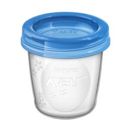 Philips Avent Via Bewaarbekers 180ml (10 stuks) - SCF618/10 Philips Avent Via Bewaarbekers 180ml (10 stuks) - SCF618/10