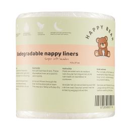 HappyBear Inlegvellen Bamboo 1 Rol (100 vellen) HappyBear Inlegvellen Bamboo 1 Rol (100 vellen)