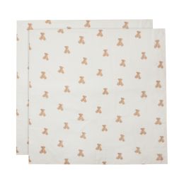 Jollein Hydrofiel Multidoek Teddy Bear 115x115cm 2-Pack
