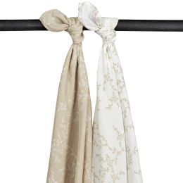 Meyco Multidoek Hydrofiel Branches Sand 120 x 120 cm(2-Pack) Meyco Multidoek Hydrofiel Branches Sand 120 x 120 cm(2-Pack)