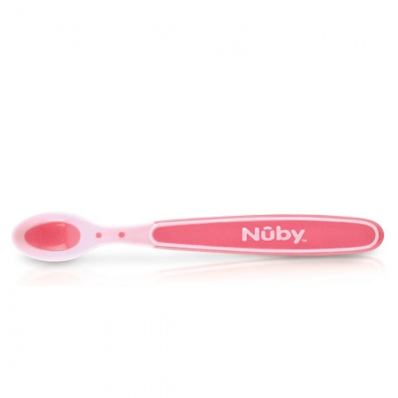 Nûby Hot Spoon Lepel Roze <br>4mnd+ (3 stuks)