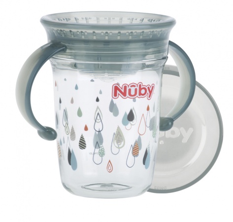 Nuby Tritan 360° Wonder Cup Grijs 240ml 6mnd+