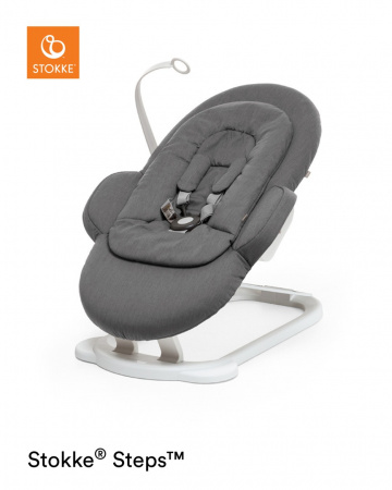 Stokke® Steps™ Bouncer White Chassis / Deep Grey
