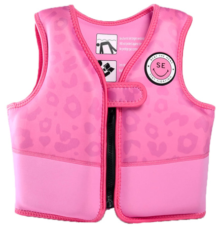 Swim Essentials Exclusive <br> Zwemvest Pink Leopard (4-6 jaar) 