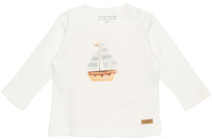 Little Dutch T-Shirt Sailboat White 
