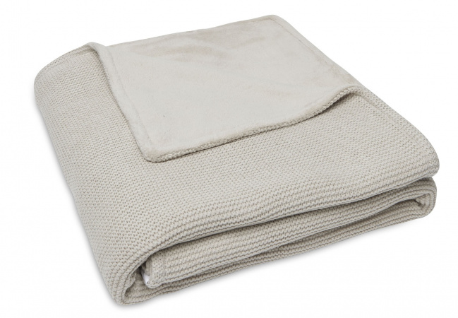 voor Verdienen Einde Jollein Ledikantdeken Basic Knit Nougat/Fleece 100 x 150 cm | Jollein  Bedtextiel | Baby-Dump