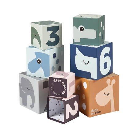 Done By Deer Stacking Cubes Deer Friends Colour Mix
