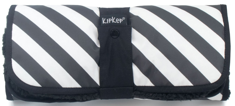 KipKep Napper Verschoonmatje Black Stripes Teddy