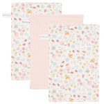 Little Dutch Washand Flowers & Butterflies/Soft Pink 3-Pack