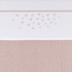 Meyco Ledikantlaken Hearts Soft pink 100 x 150 cm