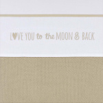Meyco Ledikantlaken Love You To The Moon & Back Sand 100 x 150 cm