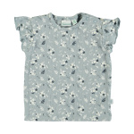 Babylook T-Shirt Korte Mouw Flowers Dusty Blue