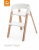 Stokke® Steps™ Chair Seat White Legs Beech Wood Natural Incl. Babyset