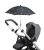 Dooky Parasol Stroller Romantic Leaves Black
