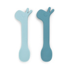Done By Deer Silicone Spoon Lalee Blue 2-pack