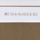Meyco Ledikantlaken Love You To The Moon & Back Toffee  100 x 150 cm


